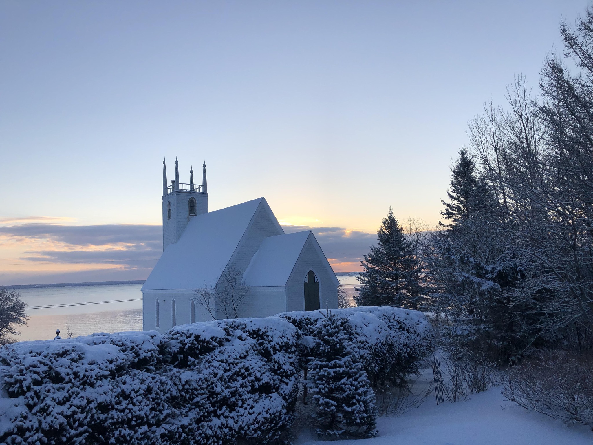 Some beautiful winter photos of St. Mark's, Mill Cove courtesy of Deb Gass.